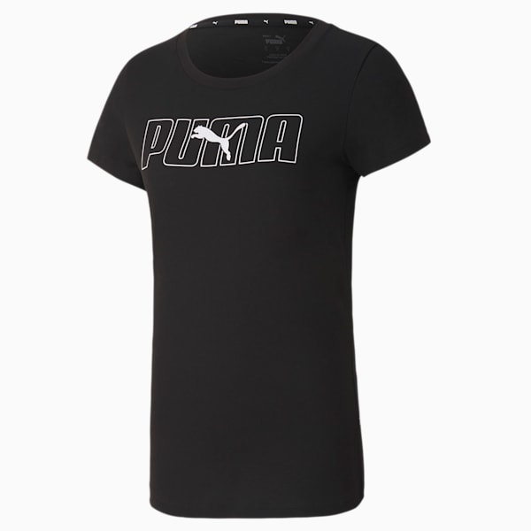 Rebel Graphic Women's T-Shirt, Puma Black