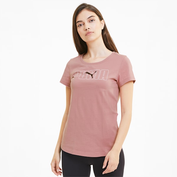 Rebel Graphic Women's Tee, Foxglove-Puma Black, extralarge