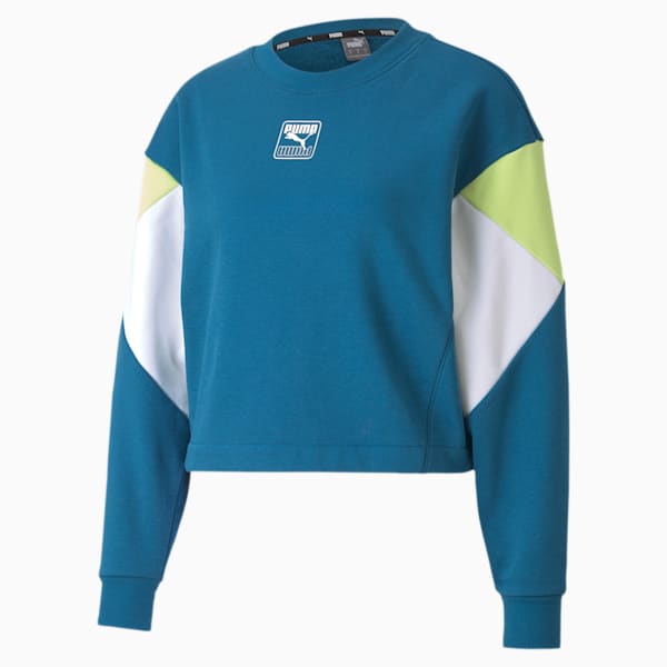 Rebel Women's Crewneck Sweatshirt, Digi-blue, extralarge