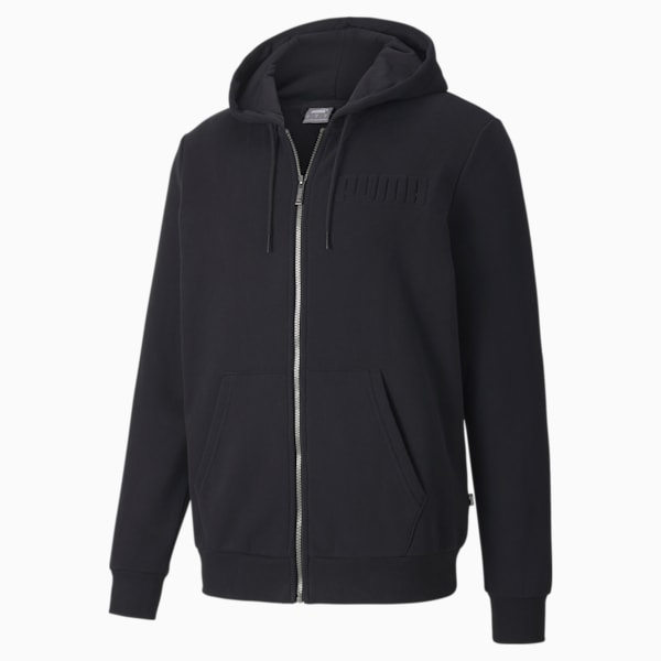 Modern Basics Men's Full Zip Hoodie, Puma Black, extralarge