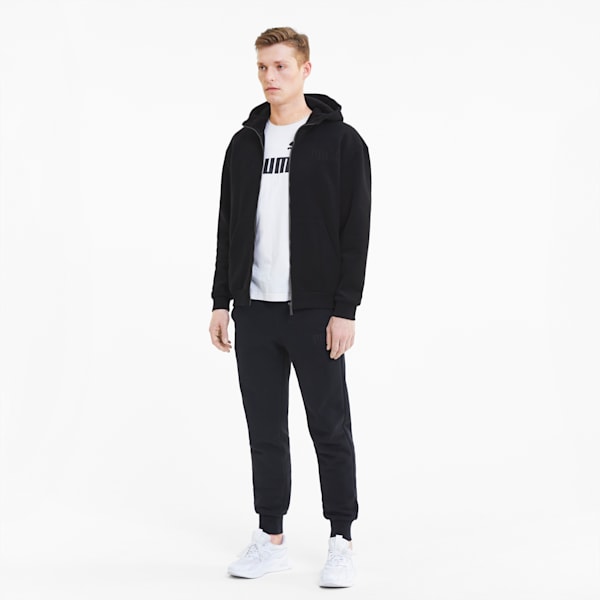 Modern Basics Full-Zip Men's Hoodie, Puma Black, extralarge-IND