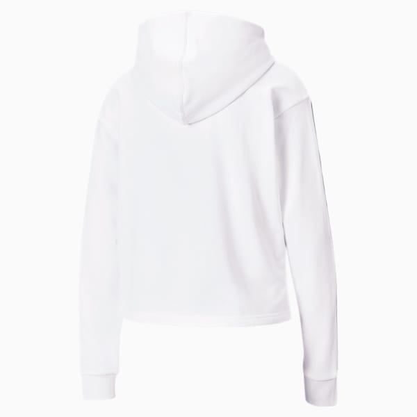 Amplified Women's Cropped Hoodie, Puma White