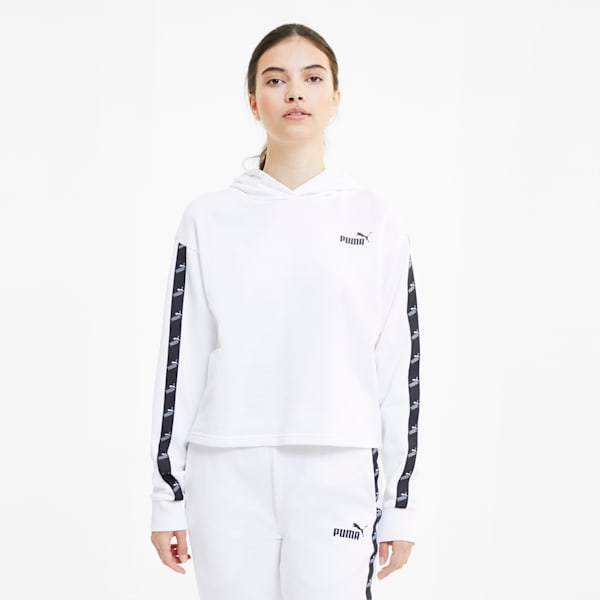 Amplified Women's Cropped Hoodie, Puma White, extralarge