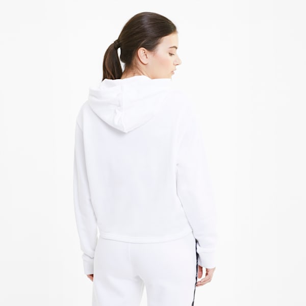 Amplified Women's Cropped Hoodie, Puma White, extralarge