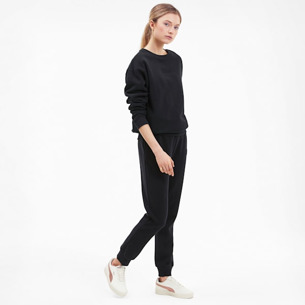 Modern Basics Crew Women's Sweat Shirt, Puma Black, extralarge-IND