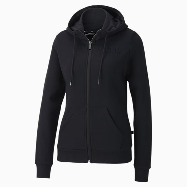 Modern Basics Women's Full Zip Hoodie, Puma Black, extralarge