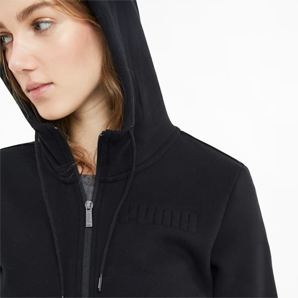 Modern Basics Women's Full Zip Hoodie, Puma Black, extralarge