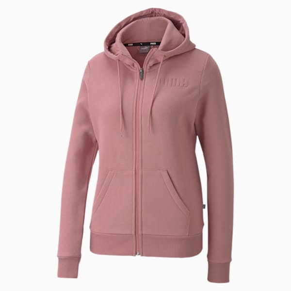 Modern Basics Women's Full Zip Hoodie, Foxglove, extralarge