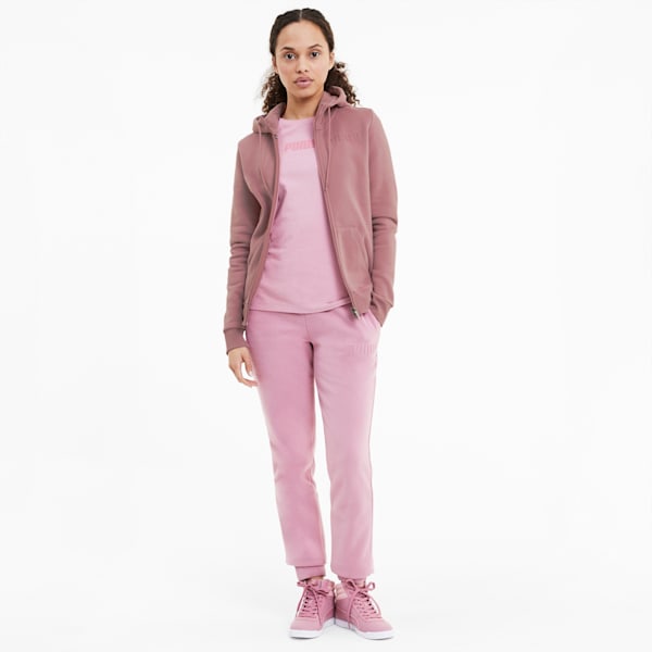 Modern Basics Women's Full Zip Hoodie, Foxglove, extralarge
