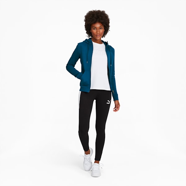 Modern Basics Women's Full Zip Hoodie, Digi-blue, extralarge