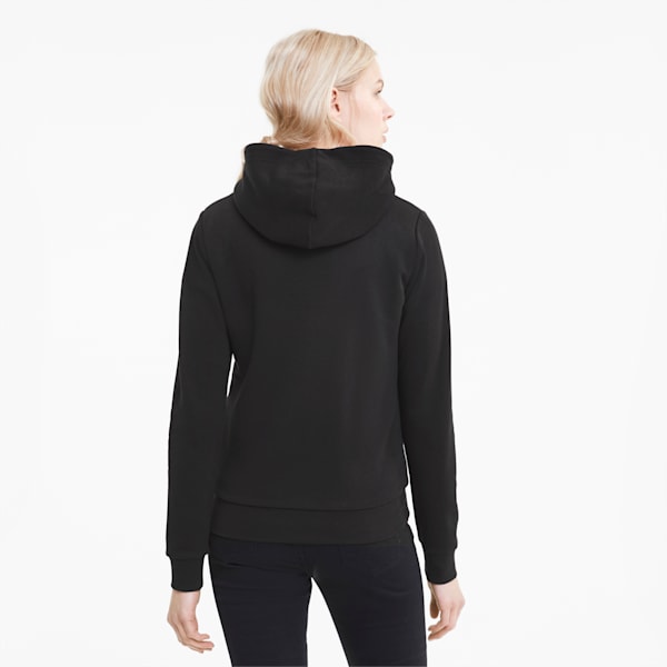 Essentials+ Women's Sherpa Full Zip Hoodie, Puma Black, extralarge