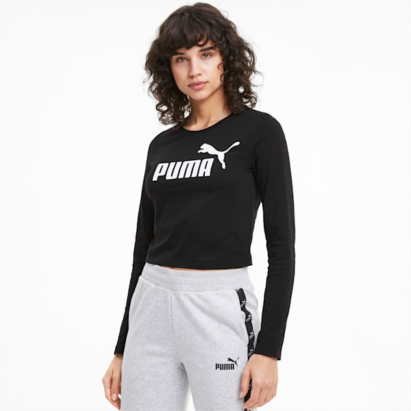 Essentials+ Women's Fitted Tee, Puma Black, extralarge