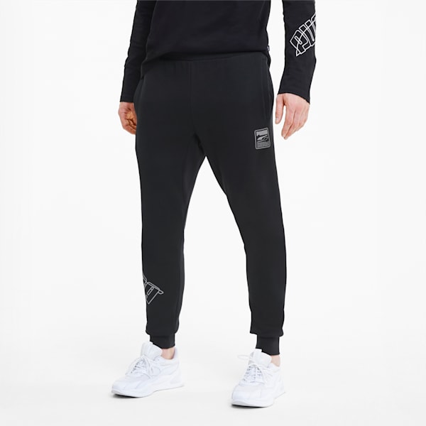 Rebel Bold Knitted Men's Pants, Puma Black, extralarge-IND
