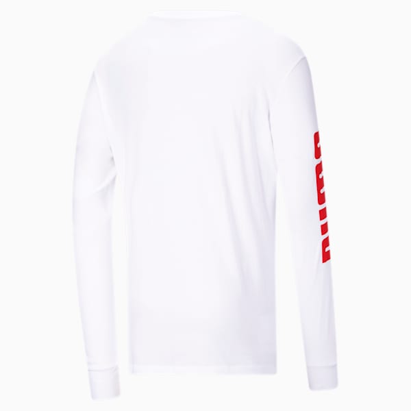 Classics Men's Logo Long Sleeve Tee, Puma White, extralarge