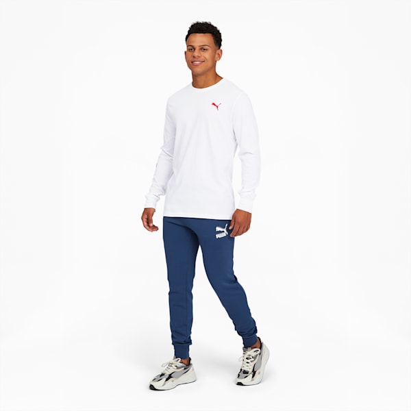 Classics Men's Logo Long Sleeve Tee, Puma White, extralarge