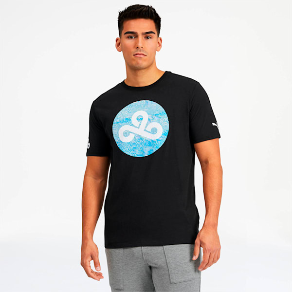 PUMA x CLOUD9 Wavy Clouds Tee, Puma Black, extralarge