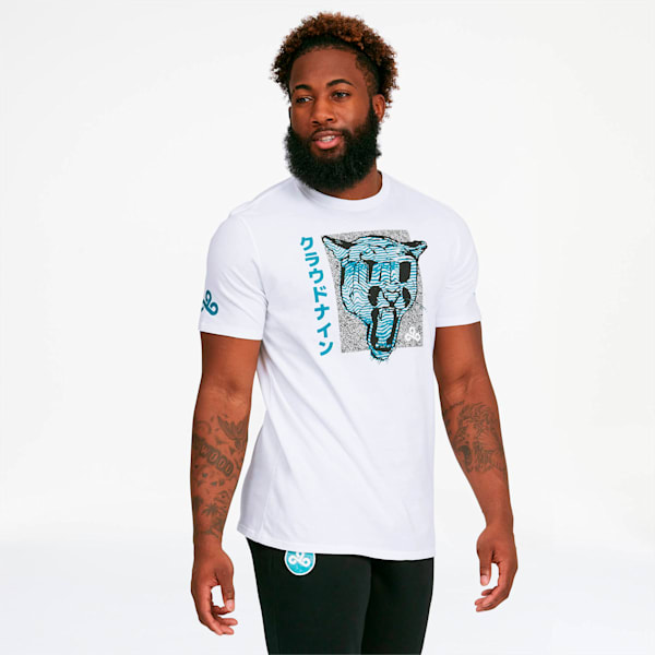 PUMA x CLOUD9 Big Cat Tee, Puma White, extralarge