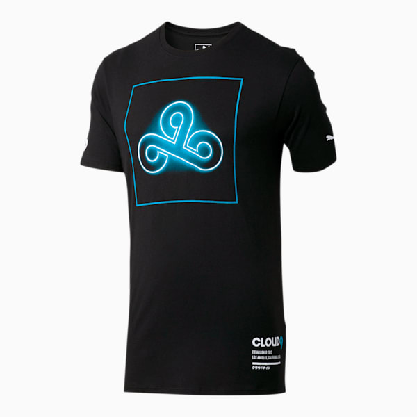 PUMA x CLOUD9 End of the Line Tee, Puma Black-Hawaiian Ocean, extralarge