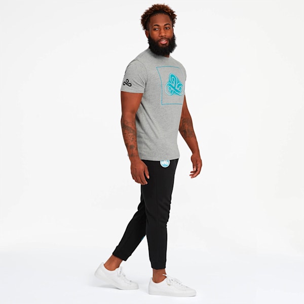 PUMA x CLOUD9 End of the Line Tee, Gray Heather-Hawaiian Ocean, extralarge