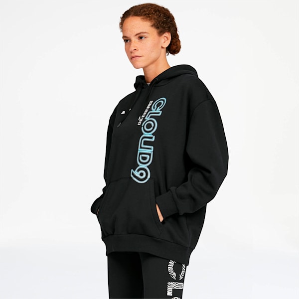 PUMA x CLOUD9 Simulation Women's Hoodie, Cotton Black-Hawaiian Ocean, extralarge