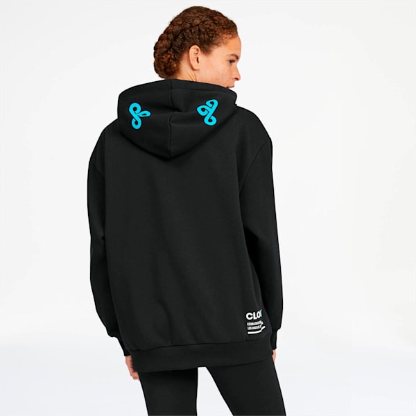 PUMA x CLOUD9 Simulation Women's Hoodie, Cotton Black-Hawaiian Ocean, extralarge