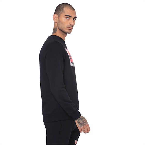 Graphic Men's Crew Sweat Shirt, Puma Black, extralarge-IND