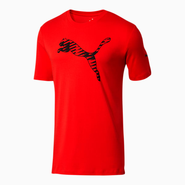 Cat Logo Men's Brand Tee, High Risk Red, extralarge