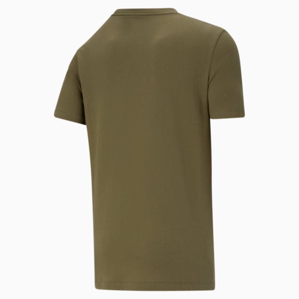 Cat Logo Men's Brand Tee, Burnt Olive, extralarge