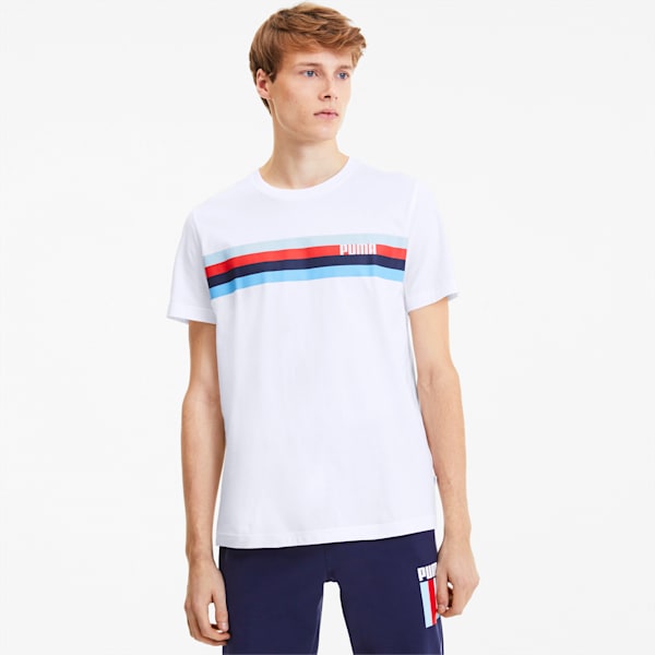 Celebration Men's Graphic Tee, Puma White-Stripe, extralarge