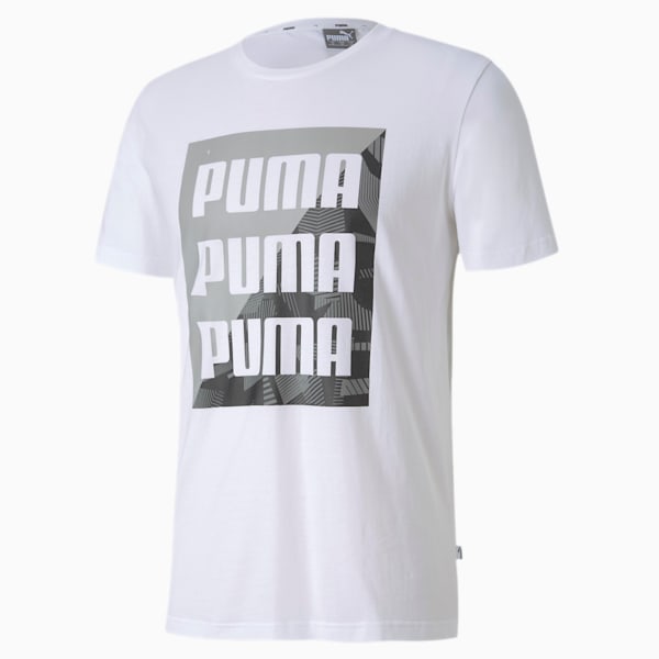 Summer Print Men's Graphic Tee, Puma White, extralarge