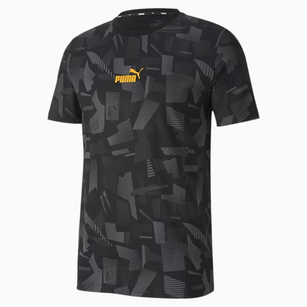 Summer Print Men's AOP Tee, Cotton Black-AOP, extralarge