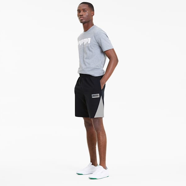 Summer Print Men's Shorts, Cotton Black