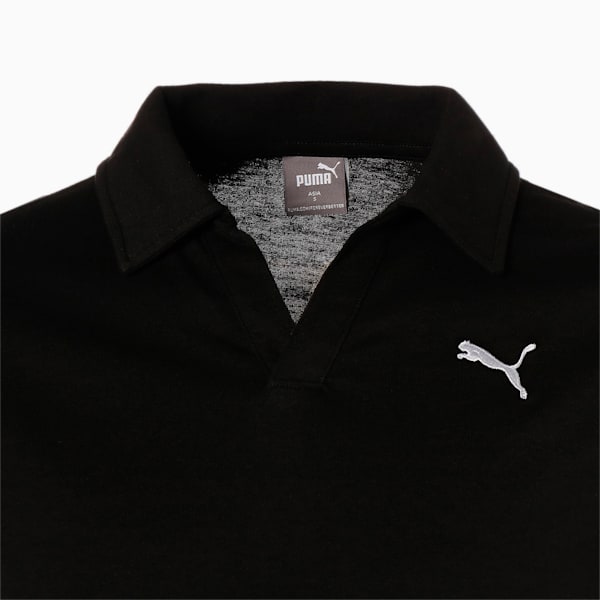 メンズ スキッパー ポロシャツ, Cotton Black, extralarge-JPN