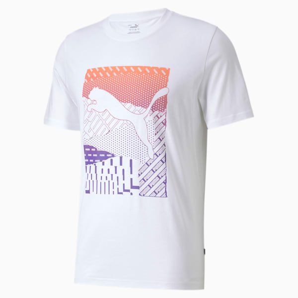 Cat Box Regular Fit Men's T-Shirt, Puma White, extralarge-IND