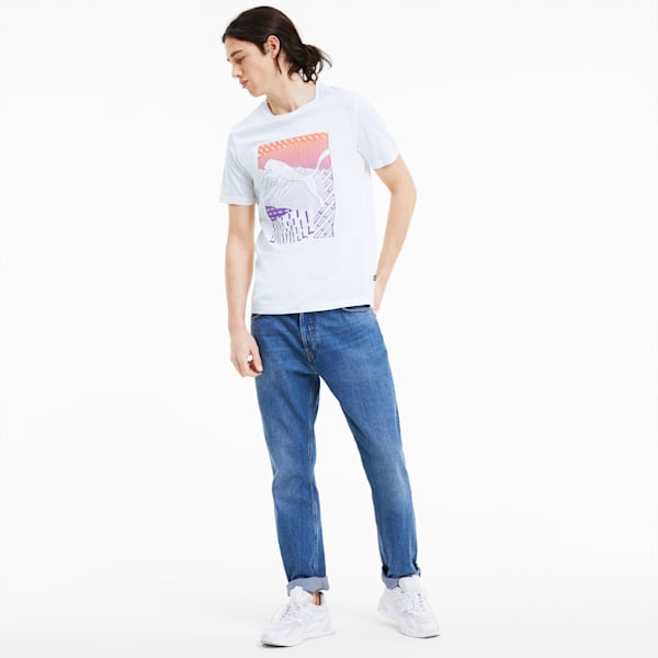 Cat Box Regular Fit Men's T-Shirt, Puma White, extralarge-IND