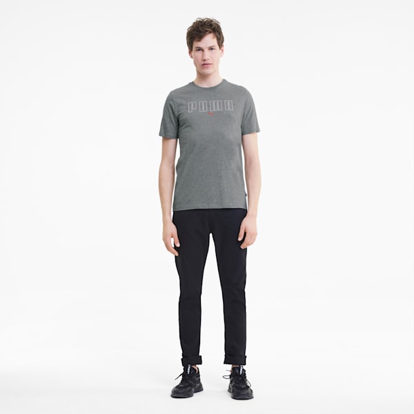 PUMA Brand Regular Fit Men's T-Shirt, Medium Gray Heather, extralarge-IND
