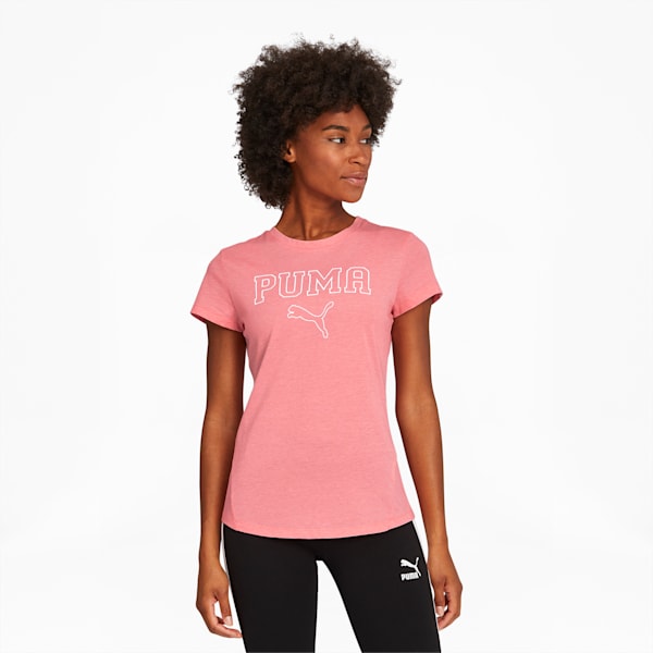 Athletic Outline Women's Tee, Salmon Rose Heather, extralarge