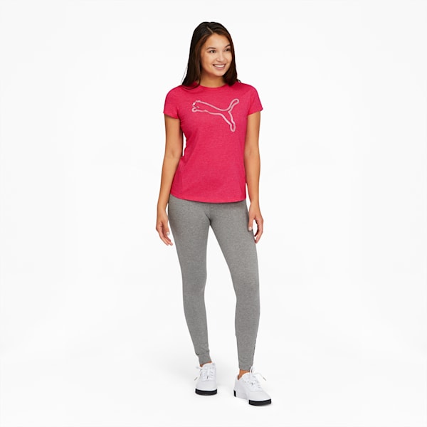 Double Cat Foil Women's Tee, BRIGHT ROSE Heather, extralarge
