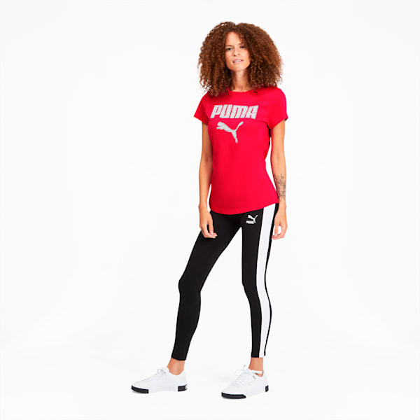Satin Stitch Women's Logo Tee, BRIGHT ROSE, extralarge