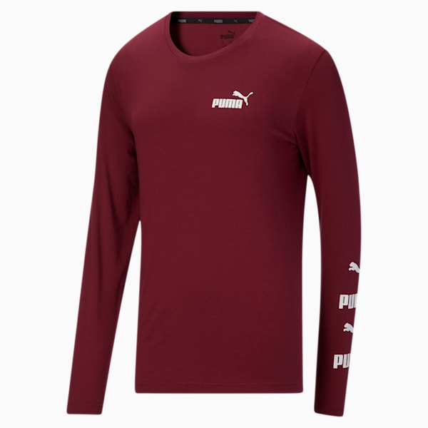 Multi Men's Long Sleeve Tee, Cordovan, extralarge