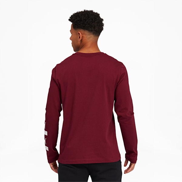 Multi Men's Long Sleeve Tee, Cordovan, extralarge