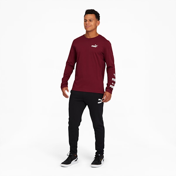 Multi Men's Long Sleeve Tee, Cordovan, extralarge