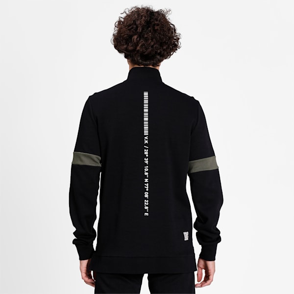 Virat Kohli Men's Track Full-Zip Jacket, Puma Black-Thyme, extralarge-IND