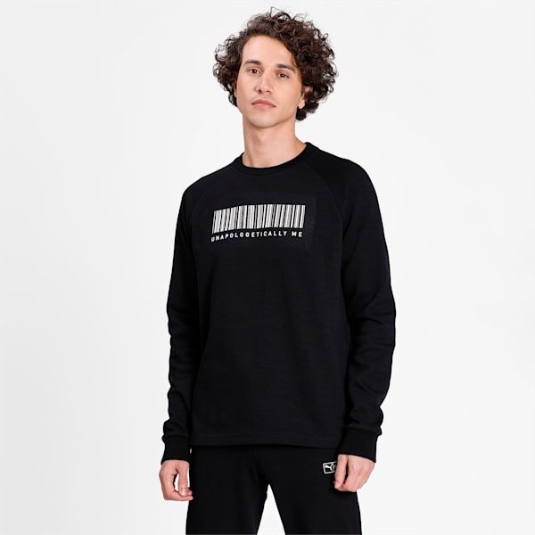 PUMA x one8 Crew-Neck Men's Sweatshirt, Puma Black, extralarge-IND