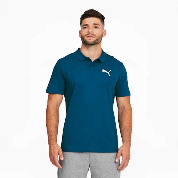 Essentials Men's Jersey Polo, Digi-blue, extralarge