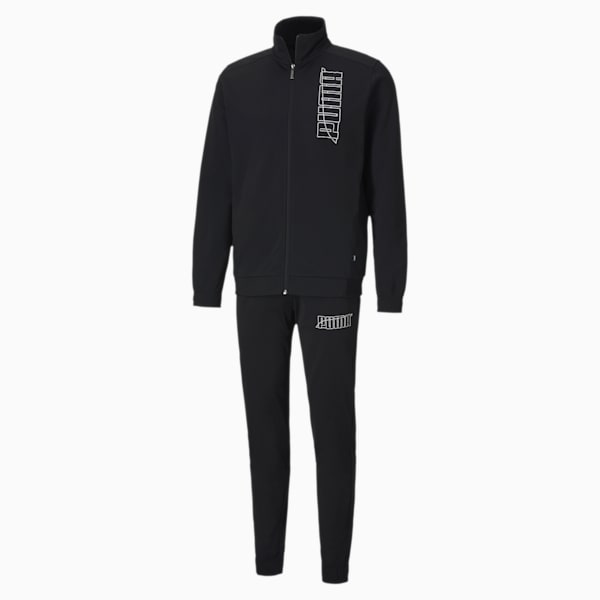 Graphic Men's Tracksuit, Puma Black, extralarge-IND