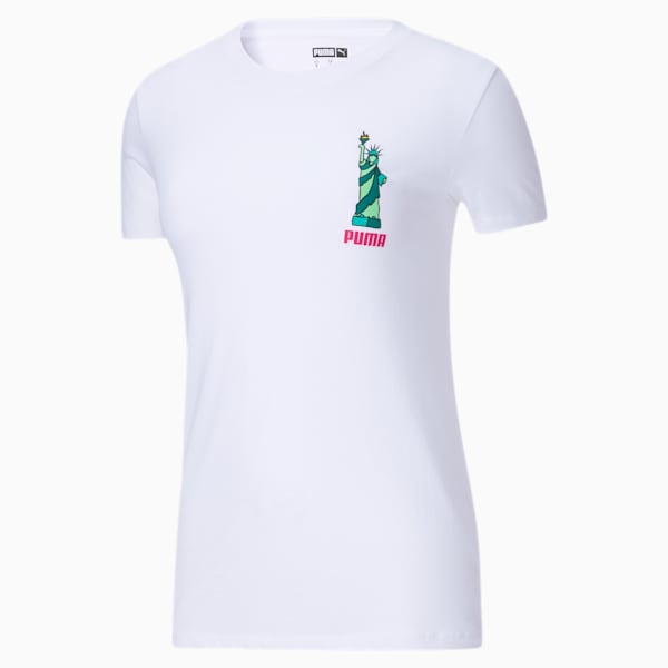 NYC Statue Women's Tee, Puma White, extralarge