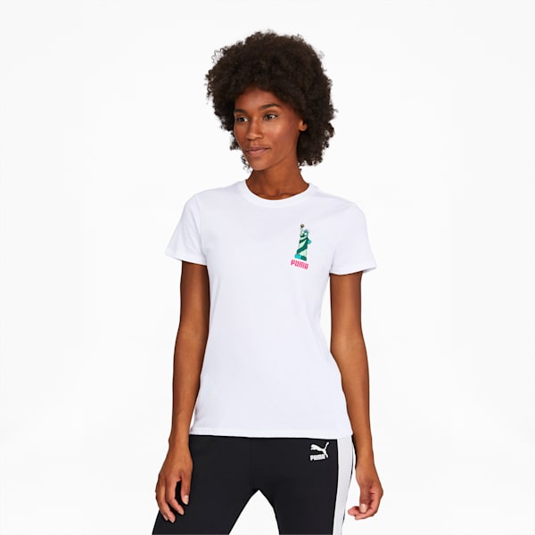 NYC Statue Women's Tee, Puma White, extralarge