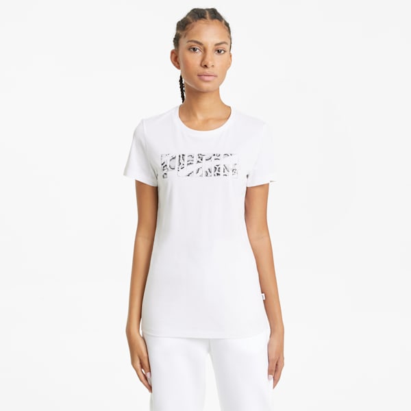 Rebel Graphic Regular Fit Women's  T-shirt, Puma White-Untamed, extralarge-IND