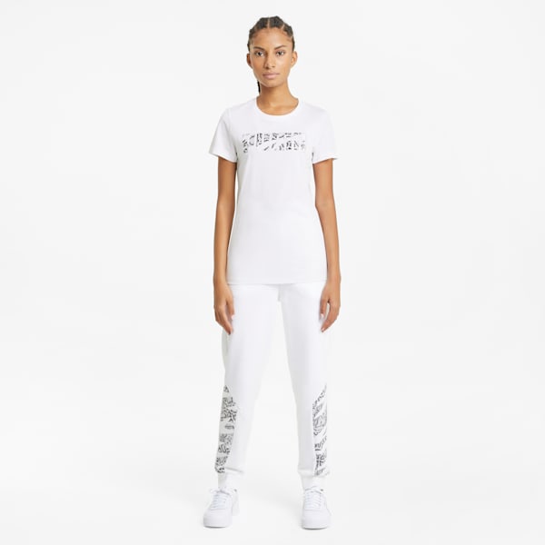 Rebel Graphic Regular Fit Women's  T-shirt, Puma White-Untamed, extralarge-IND